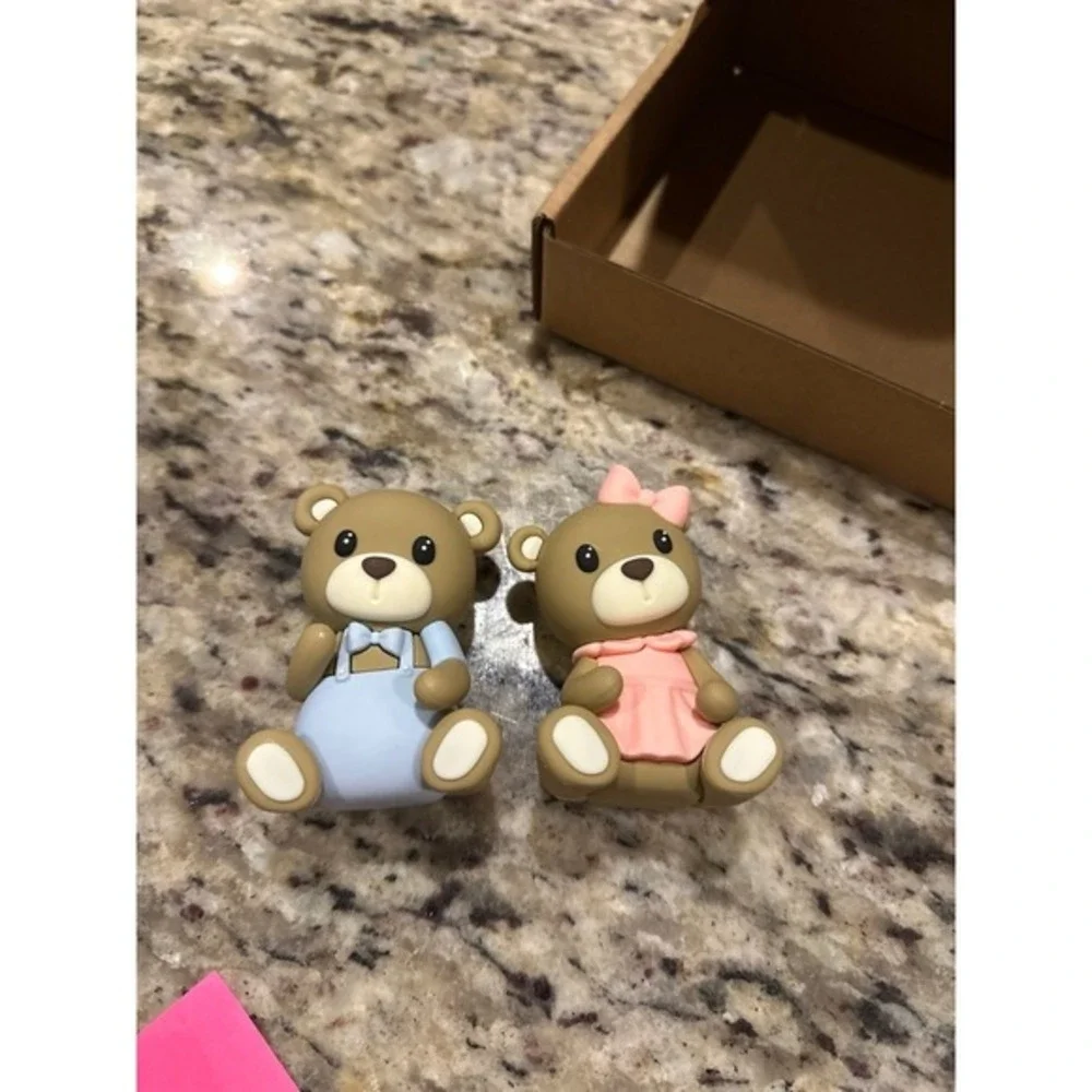 Gerrii  Gender Reveal Cake Topper Set, Includes He or She Cake Topper assortment
